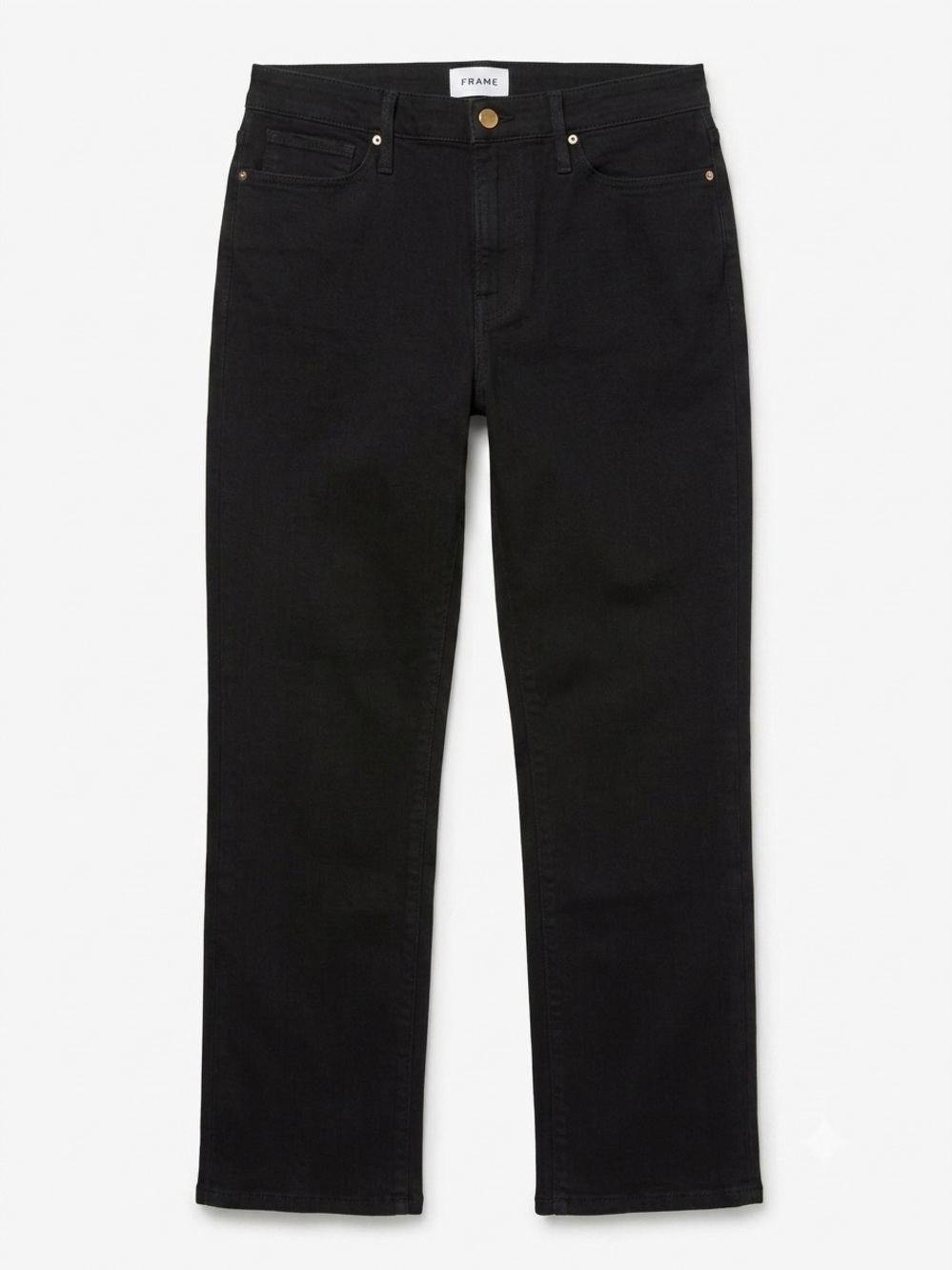FRAME Denim Le High Straight Black Ankle Crop Straight Jeans